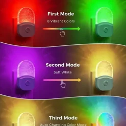 Acrylic Shaped LED Night Light Living Room And Bedroom Decoration Light Gradient Effect Of Color Light Eye Protection Without Flicker Uk Us Eu Power Plug 1pc