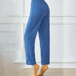 Activewear Pants Cinch Cord Pure Color Splicing Women's Performance Training High Polyester