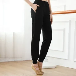 Activewear Pants Pure Color Splicing Women's Performance Training High Polyester