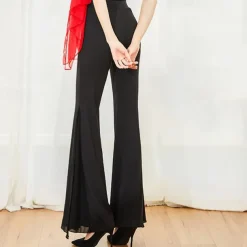 Activewear Pants Pure Color Splicing Women's Performance Training High Polyester