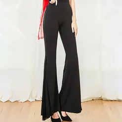 Activewear Pants Pure Color Splicing Women's Performance Training High Polyester