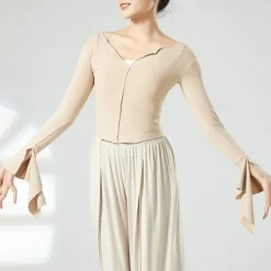 Activewear Top Pure Color Splicing Women's Performance Training Long Sleeve High Polyester