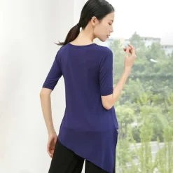 Activewear Top Solid Women's Training Performance Half Sleeve Modal