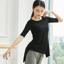 Activewear Top Solid Women's Training Performance Half Sleeve Modal