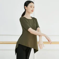 Activewear Top Solid Women's Training Performance Half Sleeve Modal