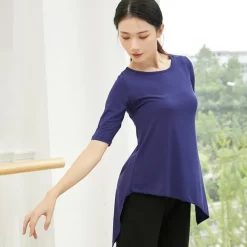 Activewear Top Solid Women's Training Performance Half Sleeve Modal