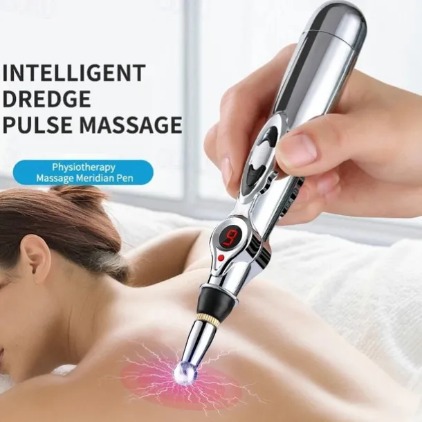 Acupuncture Pen 5 in 1 Electronic Acupuncture Pen Meridian Energy Pulse Massage PenMulti-Function Massage Pen Tools for Massage Energy Therapy Pain Relief1 x AA Battery (Not Included)