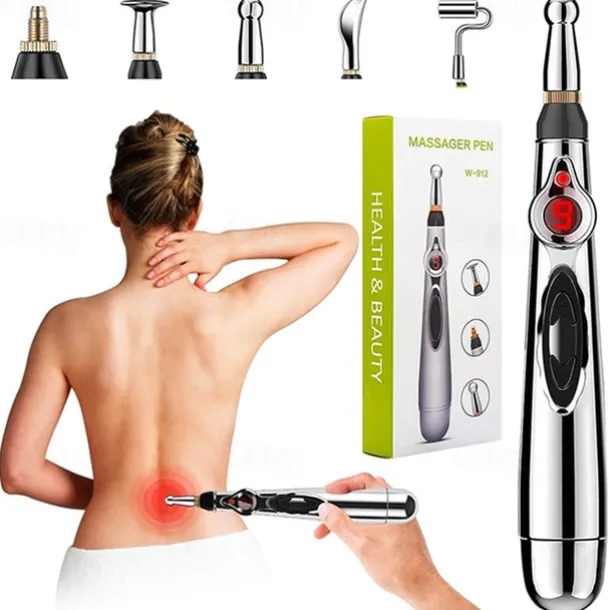 Acupuncture Pen 5 in 1 Electronic Acupuncture Pen Meridian Energy Pulse Massage PenMulti-Function Massage Pen Tools for Massage Energy Therapy Pain Relief1 x AA Battery (Not Included)