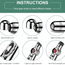 Acupuncture Pen 5 in 1 Electronic Acupuncture Pen Meridian Energy Pulse Massage PenMulti-Function Massage Pen Tools for Massage Energy Therapy Pain Relief1 x AA Battery (Not Included)