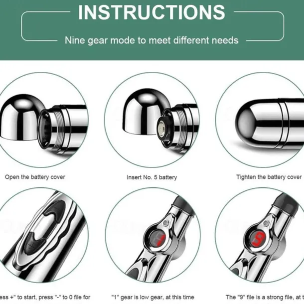 Acupuncture Pen 5 in 1 Electronic Acupuncture Pen Meridian Energy Pulse Massage PenMulti-Function Massage Pen Tools for Massage Energy Therapy Pain Relief1 x AA Battery (Not Included)
