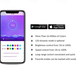 Addressable Dream color RGBIC WiFi Bluetooth LED Light Strip 5~10m 16.4~32.8ft Waterproof 5050SMD Work with Alexa Google Assistant