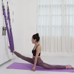 Adjustable Aerial Yoga Strap Elastic Stretch Door Hanging Yoga Belts Hammock Swing Fitness Handstand Rope Training Device For Women
