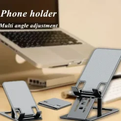 Adjustable aluminum alloy desktop Tablet holder table foldable phone standard mobile phone holder stand for IPhone iPad