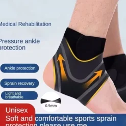 Adjustable Ankle Support Brace – Non-Elastic Compression Wrap for Injury Prevention, Sprain Protection & Stability, Sports & Fitness Protective Gear for Outdoor Activities