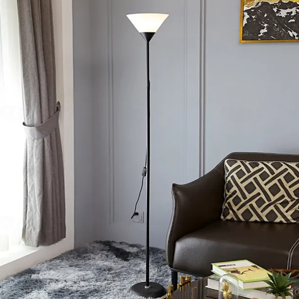 Adjustable Black Floor Lamp with Reading Light Susan Modern Standing Lamp for Living Room/Office Lamp 72" Tall - 150-watt with Side Reading Light Corner Lamp