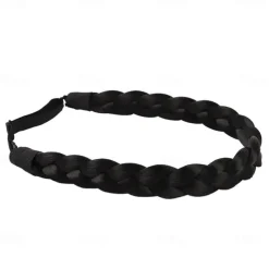 Adjustable Braided Headband Synthetic Hairpiece Hair Hoop Simple Hair Accessories For Women