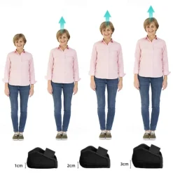 Adjustable Heel Lifts for Foot Support – Comfortable Orthopedic Insoles with 1-3cm Height Adjustment for Men and Women