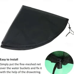 Adjustable Mesh Cover For Rain Barrel, Anti Falling Leaves Filter Screen, Gardening Supplies
