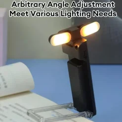 Adjustable Rechargeable 6 LED Book Light for Reading Clip on Book USB Rechargeable Book Reading Light