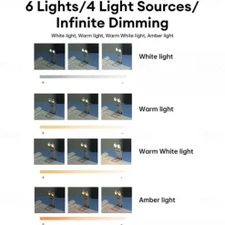 Adjustable Rechargeable 6 LED Book Light for Reading Clip on Book USB Rechargeable Book Reading Light