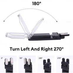 Adjustable Rechargeable 6 LED Book Light for Reading Clip on Book USB Rechargeable Book Reading Light