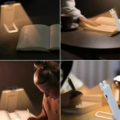 Adjustable Rechargeable 6 LED Book Light for Reading Clip on Book USB Rechargeable Book Reading Light