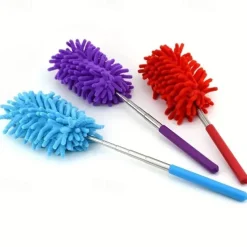 Adjustable Stretch Extend Microfiber Duster, Chenille Duster, Multi-functional Retractable Household Duster, Car Office Cleaning Kitchen Tools Car Accessories