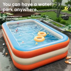 Adult Inflatable Swimming Pool Large Outdoor Water Fun for Home and Family, Weekend Play, Summer Water Play