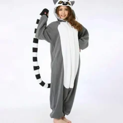 Adults' Animal Nightwear Onesie Costume Carnival Costume Cartoon Onesie Pajamas Kigurumi Pajamas Funny Costume For Men and Women Christmas Carnival Cartoon
