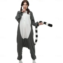 Adults' Animal Nightwear Onesie Costume Carnival Costume Cartoon Onesie Pajamas Kigurumi Pajamas Funny Costume For Men and Women Christmas Carnival Cartoon