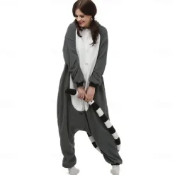 Adults' Animal Nightwear Onesie Costume Carnival Costume Cartoon Onesie Pajamas Kigurumi Pajamas Funny Costume For Men and Women Christmas Carnival Cartoon