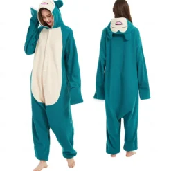 Adults' Animal Nightwear Onesie Costume Carnival Costume Cartoon Snorlax Onesie Pajamas Kigurumi Pajamas Funny Costume For Men and Women Christmas Carnival Cartoon