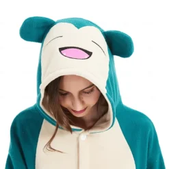 Adults' Animal Nightwear Onesie Costume Carnival Costume Cartoon Snorlax Onesie Pajamas Kigurumi Pajamas Funny Costume For Men and Women Christmas Carnival Cartoon