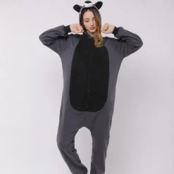 Adults' Animal Nightwear Onesie Costume Carnival Costume Raccoon Onesie Pajamas Kigurumi Pajamas Funny Costume For Men and Women Christmas Carnival Cartoon