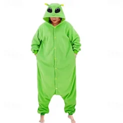 Adults' Animal Onesie Costume Carnival Costume Cartoon Psyduck Onesie Pajamas Kigurumi Pajamas Charm Funny Costume For Men and Women Carnival Cartoon
