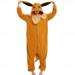 Adults' Animal Onesie Costume Carnival Costume Cartoon Psyduck Onesie Pajamas Kigurumi Pajamas Charm Funny Costume For Men and Women Carnival Cartoon