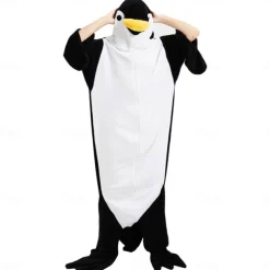 Adults' Animal Onesie Costume Carnival Costume Cartoon Penguin Onesie Pajamas Kigurumi Pajamas Charm Funny Costume For Men and Women Carnival Cartoon
