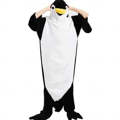 Adults' Animal Onesie Costume Carnival Costume Cartoon Penguin Onesie Pajamas Kigurumi Pajamas Charm Funny Costume For Men and Women Carnival Cartoon