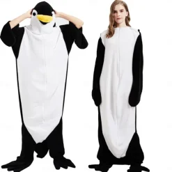 Adults' Animal Onesie Costume Carnival Costume Cartoon Penguin Onesie Pajamas Kigurumi Pajamas Charm Funny Costume For Men and Women Carnival Cartoon