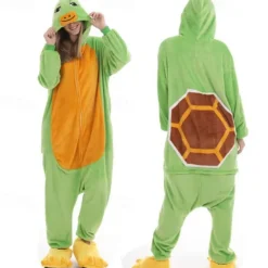 Adults' Animal Onesie Costume Carnival Costume Turtle Onesie Pajamas Kigurumi Pajamas Funny Costume For Men and Women Carnival New Year Cartoon