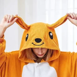 Adults' Cartoon Group Costume Nightwear Onesie Pajamas Carnival Costume Animal Onesie Pajamas Kigurumi Pajamas Funny Costume For Men and Women Carnival Cartoon