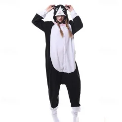 Adults' Character Nightwear Onesie Costume Carnival Costume Cat Onesie Pajamas Kigurumi Pajamas For Men and Women Christmas Carnival Cartoon