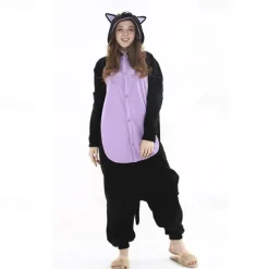 Adults' Character Nightwear Onesie Costume Carnival Costume Cat Onesie Pajamas Kigurumi Pajamas For Men and Women Christmas Carnival Cartoon