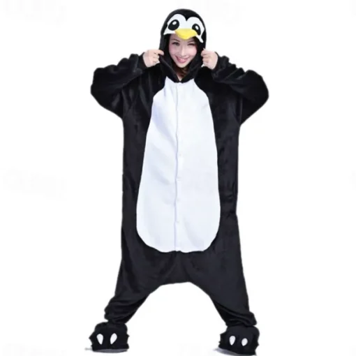 Adults' Character Nightwear Onesie Costume Carnival Costume Penguin Onesie Pajamas Kigurumi Pajamas Funny Costume For Men and Women Carnival Cartoon