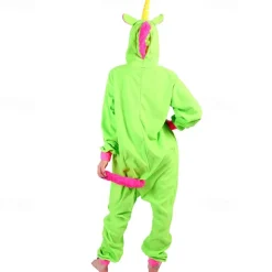 Adults' Character Nightwear Onesie Costume Carnival Costume Unicorn Cat Onesie Pajamas Kigurumi Pajamas For Men and Women Carnival Cartoon