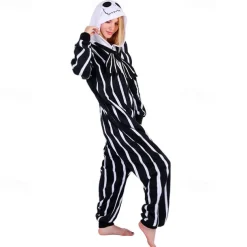 Adults' Character Nightwear Onesie Costume Carnival Costume Unicorn Cat Onesie Pajamas Kigurumi Pajamas For Men and Women Carnival Cartoon