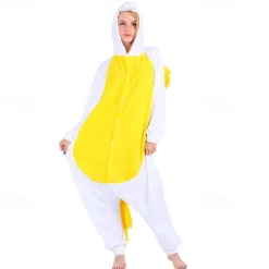 Adults' Character Nightwear Onesie Costume Carnival Costume Unicorn Cat Onesie Pajamas Kigurumi Pajamas For Men and Women Carnival Cartoon