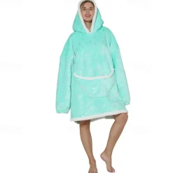 Adults' Character Oversized Hoodie Blanket Wearable Blanket With Pocket Milk Cow Leopard Onesie Pajamas Kigurumi Pajamas For Men and Women Carnival Masquerade Cartoon