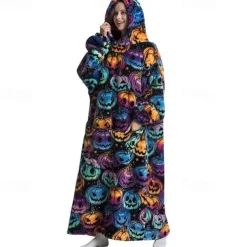 Adults' Character Oversized Hoodie Blanket Wearable Blanket With Pocket Shark Penguin Dinosaur Onesie Pajamas Kigurumi Pajamas For Men and Women Carnival Masquerade Cartoon