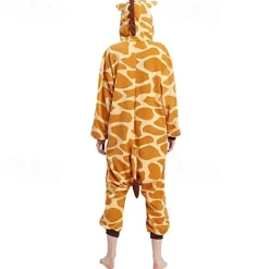 Adults' Patchwork Nightwear Camouflage Onesie Costume Carnival Costume Giraffe Onesie Pajamas Kigurumi Pajamas Pajamas For Men and Women Christmas Carnival New Year Cartoon